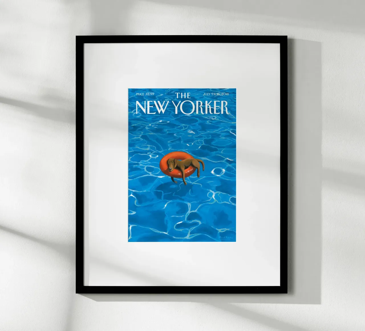 The New Yorker Magazine Print - Tempo di inattività 2018 poster con telaio in alluminio da Mr.Lorenzo