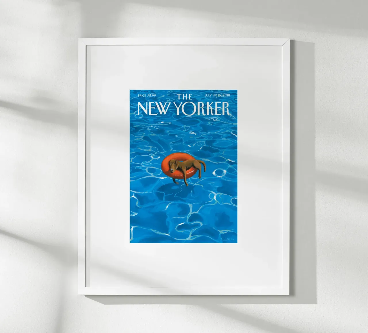 The New Yorker Magazine Print - Tempo di inattività 2018 poster con telaio in alluminio da Mr.Lorenzo