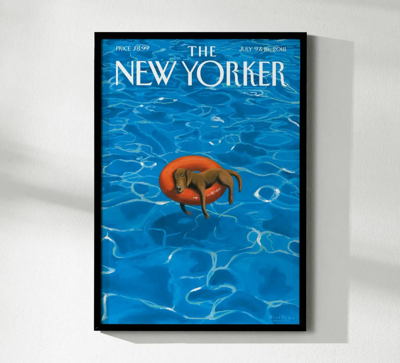 The New Yorker Magazine Print - Tempo di inattività 2018 poster con telaio in alluminio da Mr.Lorenzo