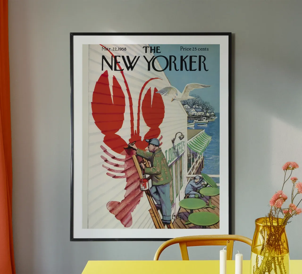 Il New Yorker sabato 22 marzo 1958 poster da Mr.Lorenzo