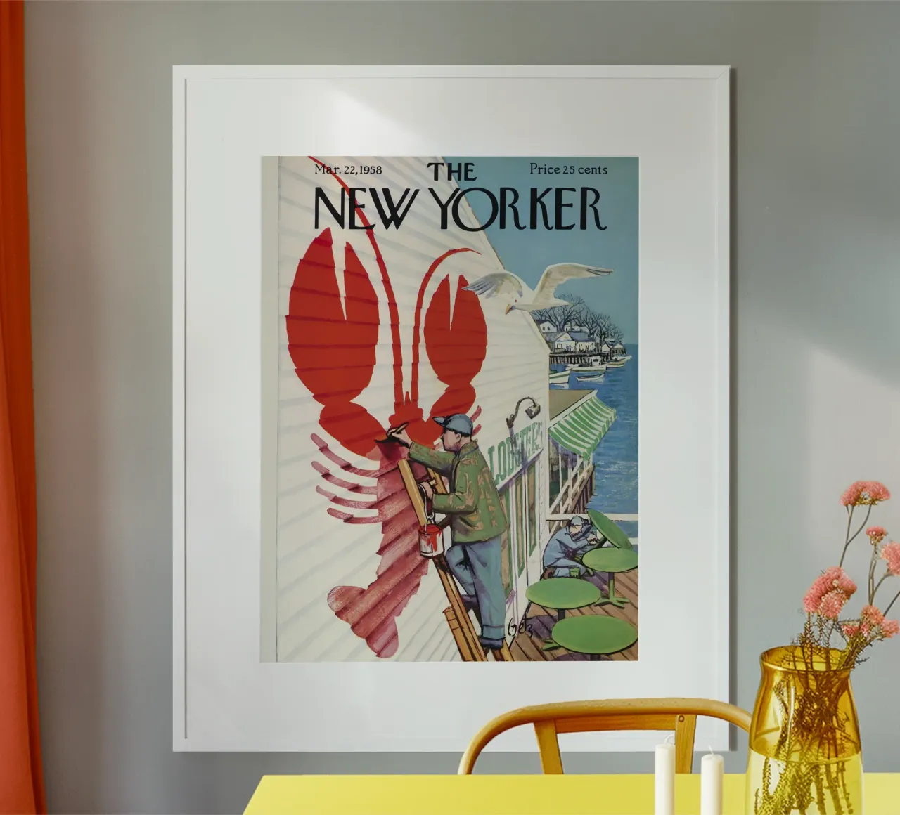 Il New Yorker sabato 22 marzo 1958 poster da Mr.Lorenzo