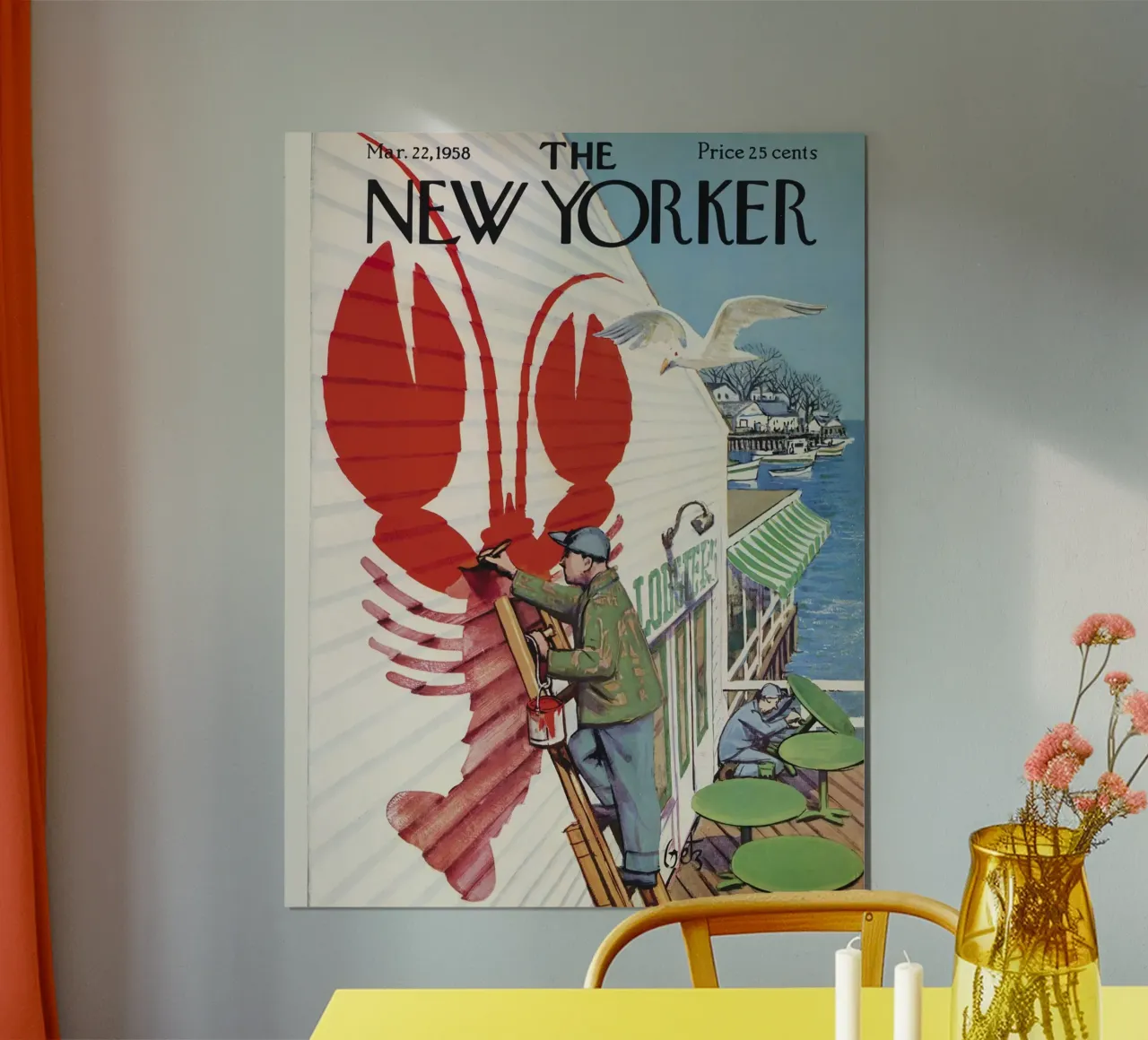 Il New Yorker sabato 22 marzo 1958 poster da Mr.Lorenzo