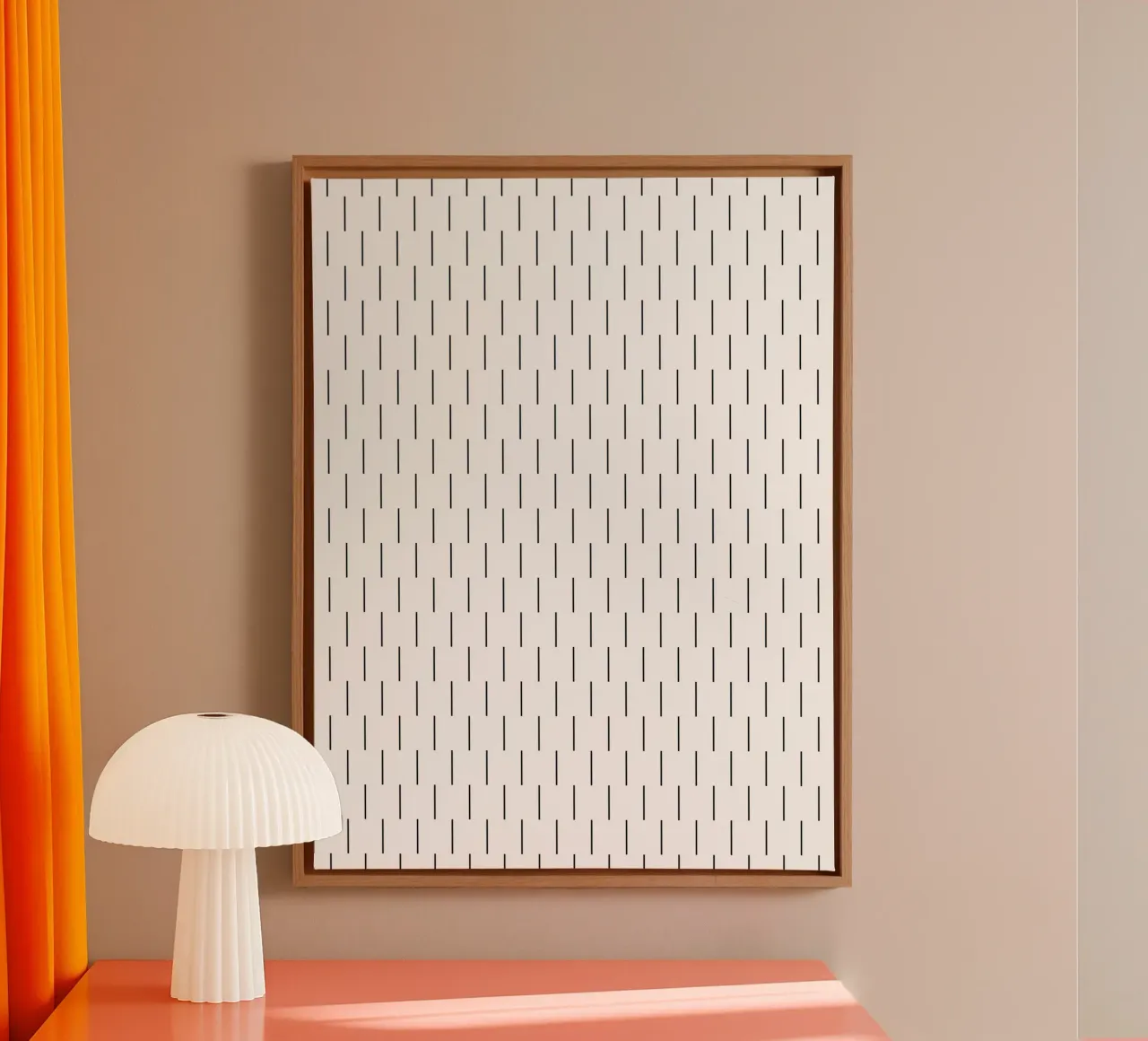 Minimal Scandinavian Chic Lines | Black on White canvas with Floater frame by Beauty in Simplicity