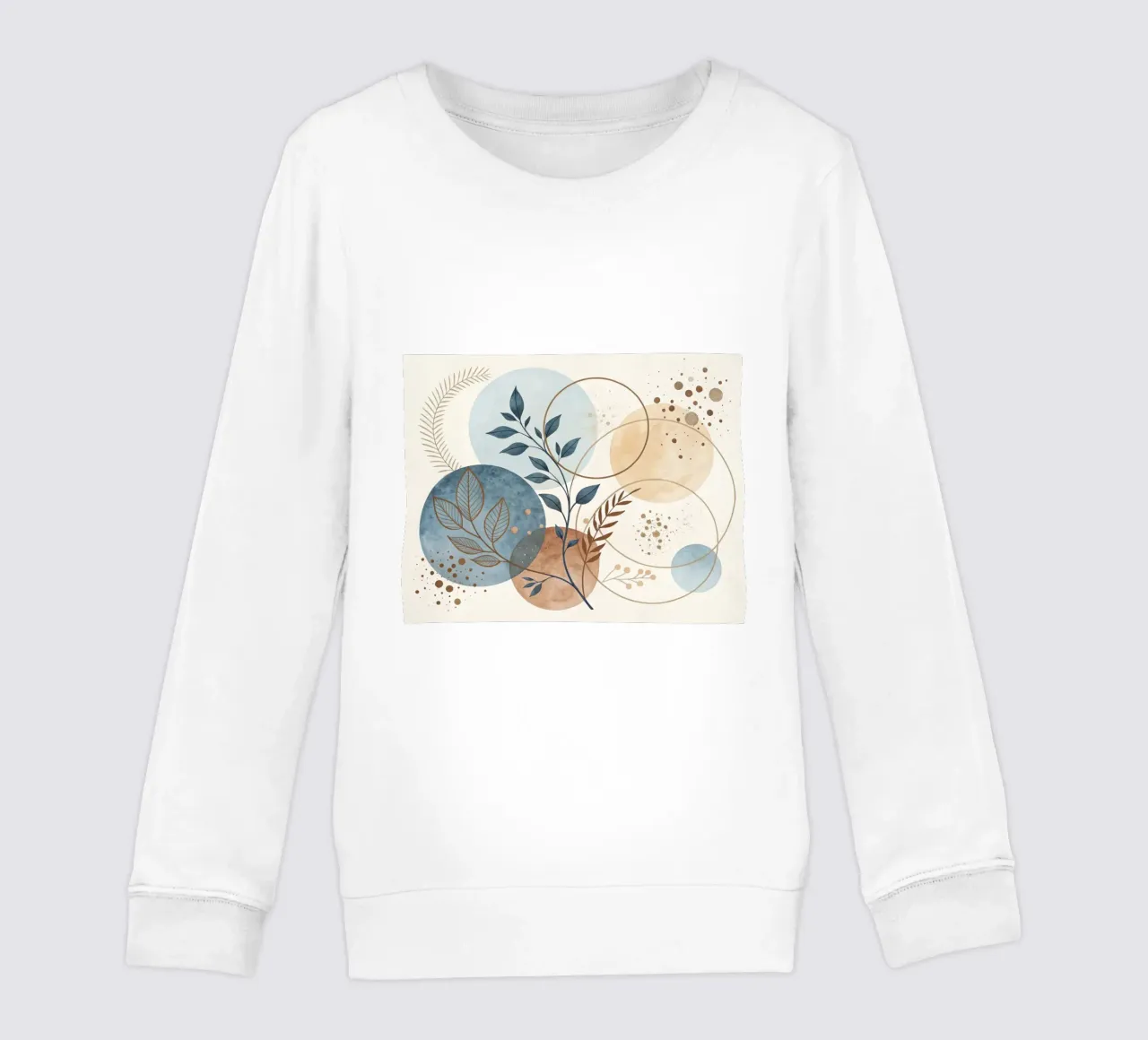 Astratto botanico bohémien: un acquerello dai toni sereni della terra felpa bambino da Artistic-shop