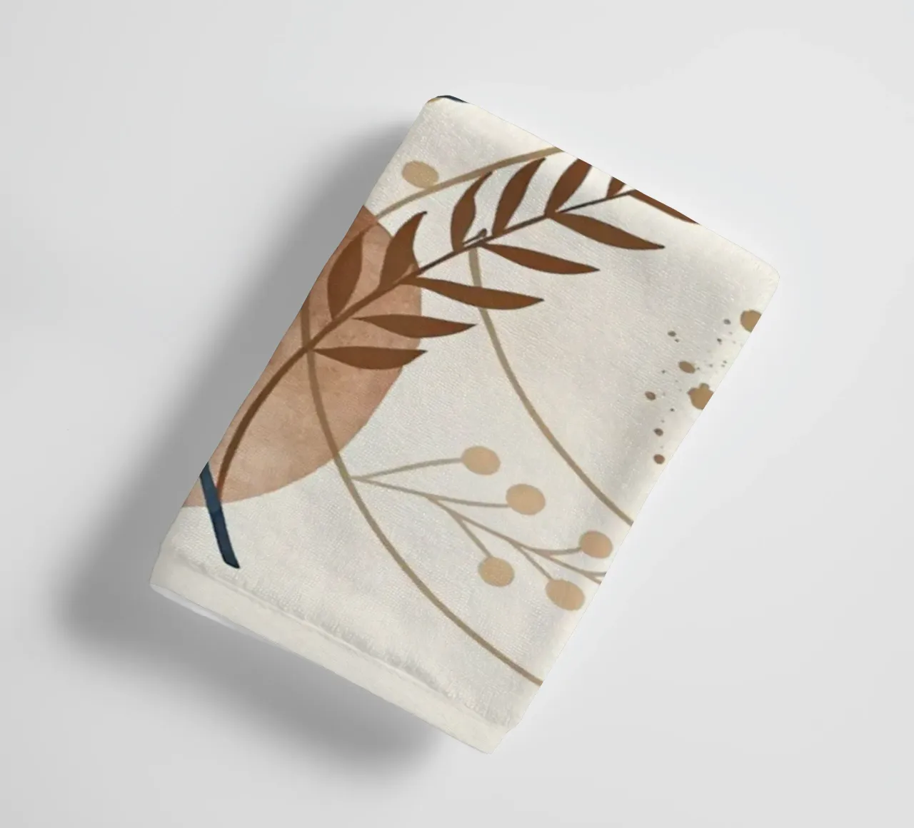 Astratto botanico bohémien: un acquerello dai toni sereni della terra asciugamano da bagno da Artistic-shop