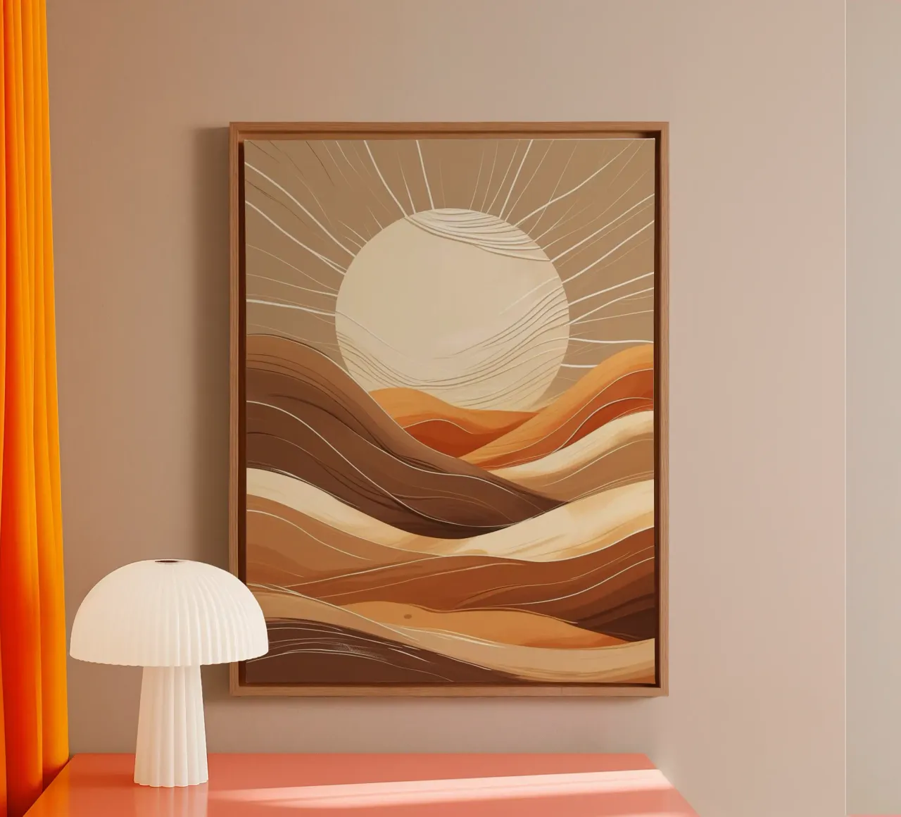 Regal Teal and Emerald Waves with Gilded Accents: An Abstrac canvas with Floater frame by Artistic-shop