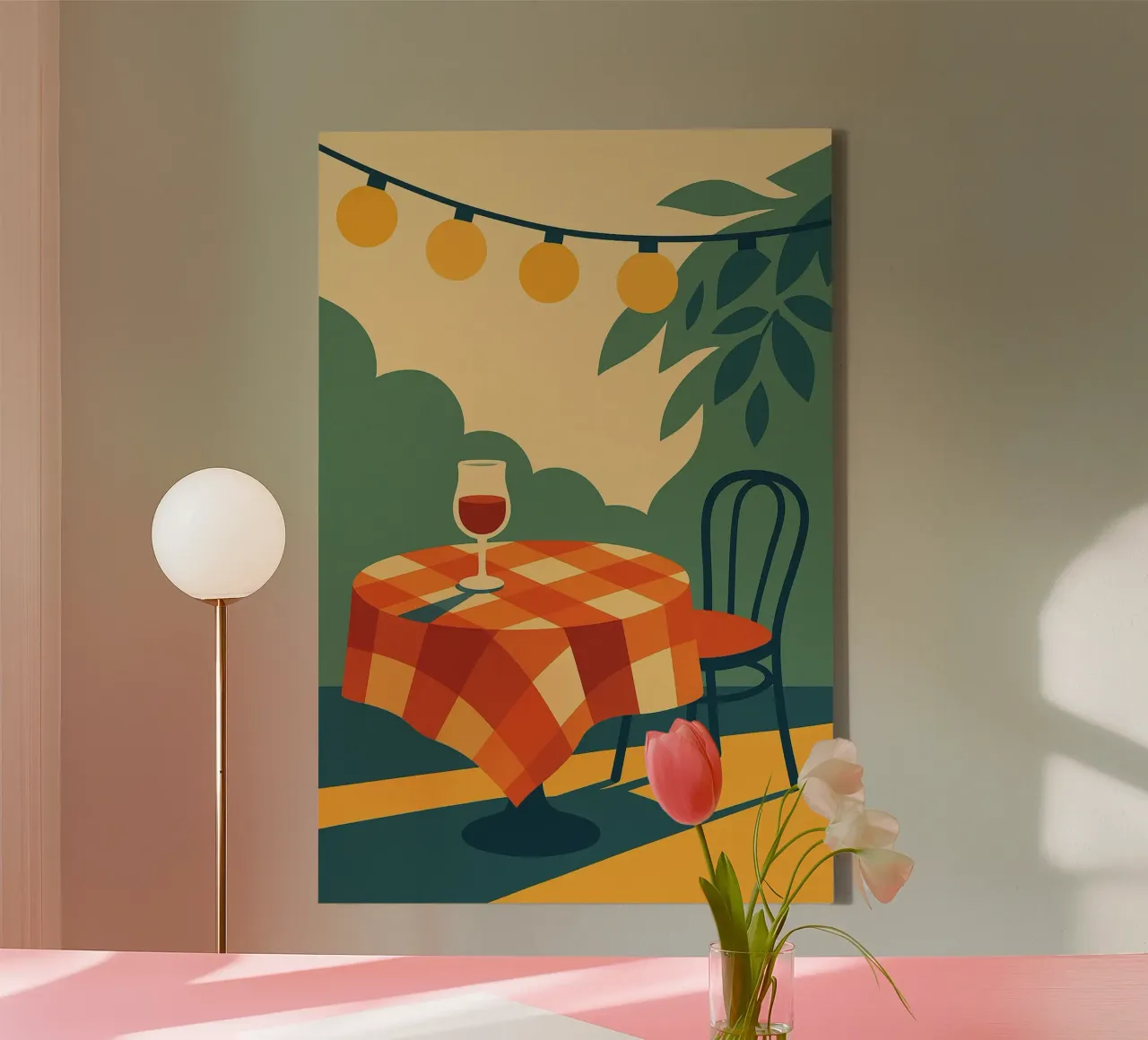 Apéro d'Été - L'arte di vivere alla francese tela con Cornice a cassetta da Boissons - Affiches & posters - Retro