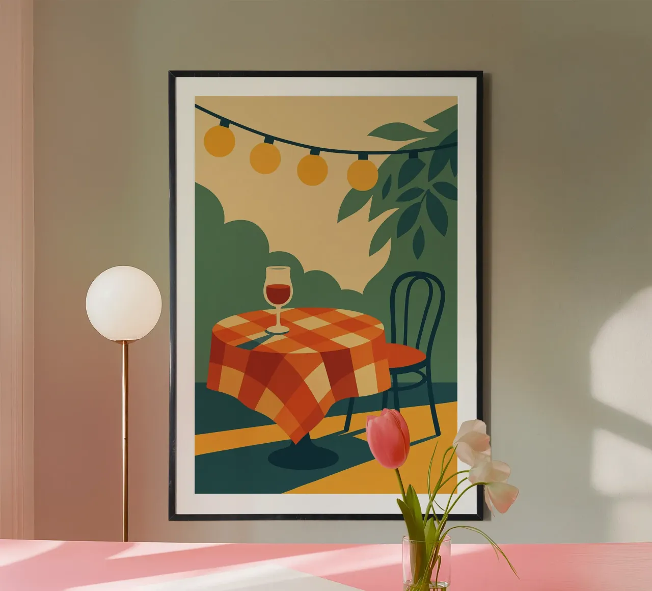 Apéro d'Été - L'arte di vivere alla francese poster con telaio in alluminio da Boissons - Affiches & posters - Retro