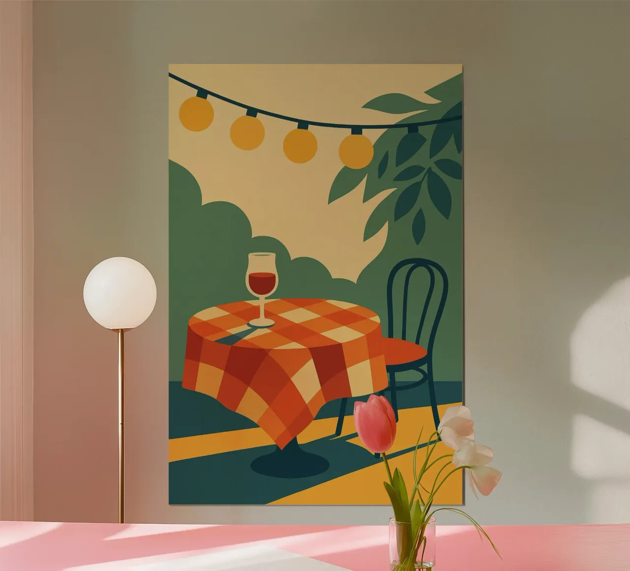 Apéro d'Été - L'arte di vivere alla francese poster con telaio in alluminio da Boissons - Affiches & posters - Retro