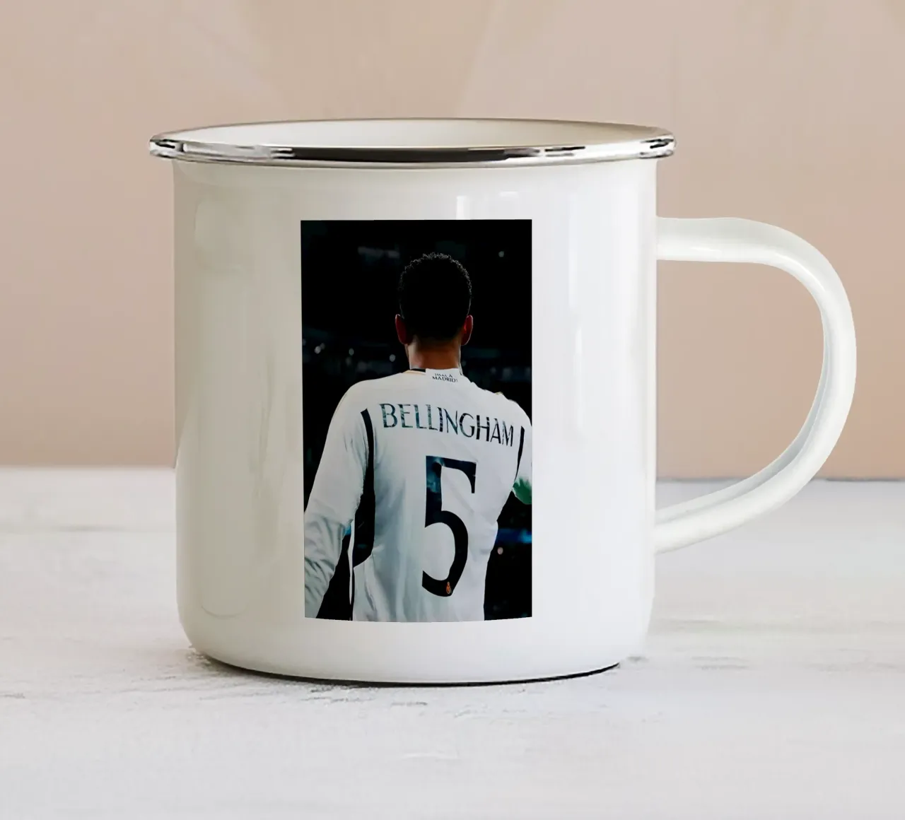 Jude Bellingham tazza in smalto da Low poly art