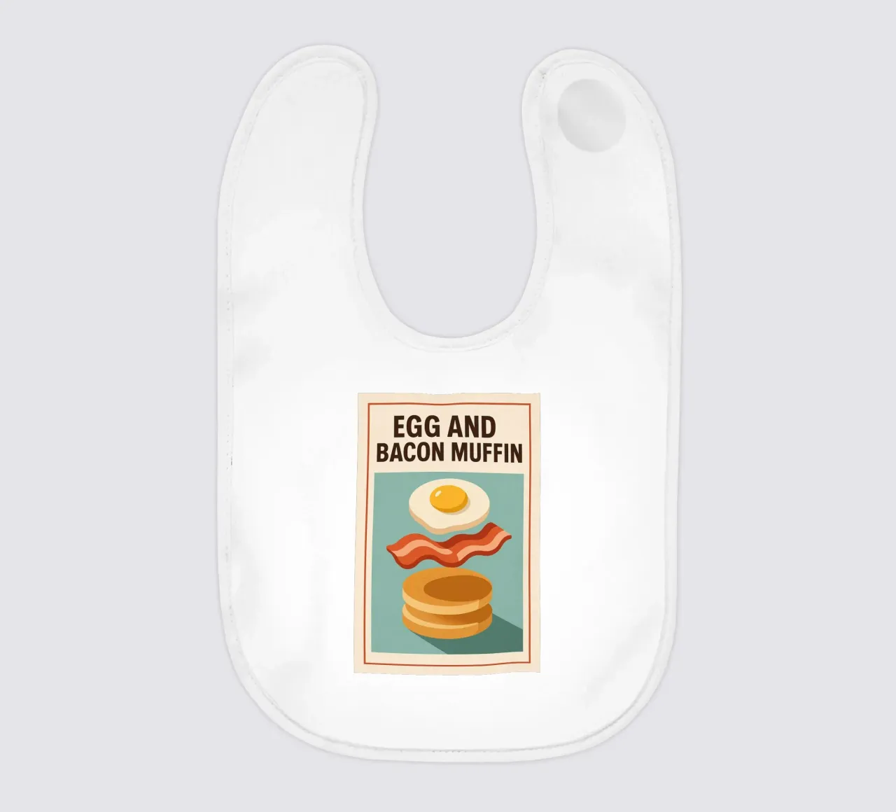Muffin con uova e pancetta - Colazione in stile retrò bavaglino da Boissons - Affiches & posters - Retro