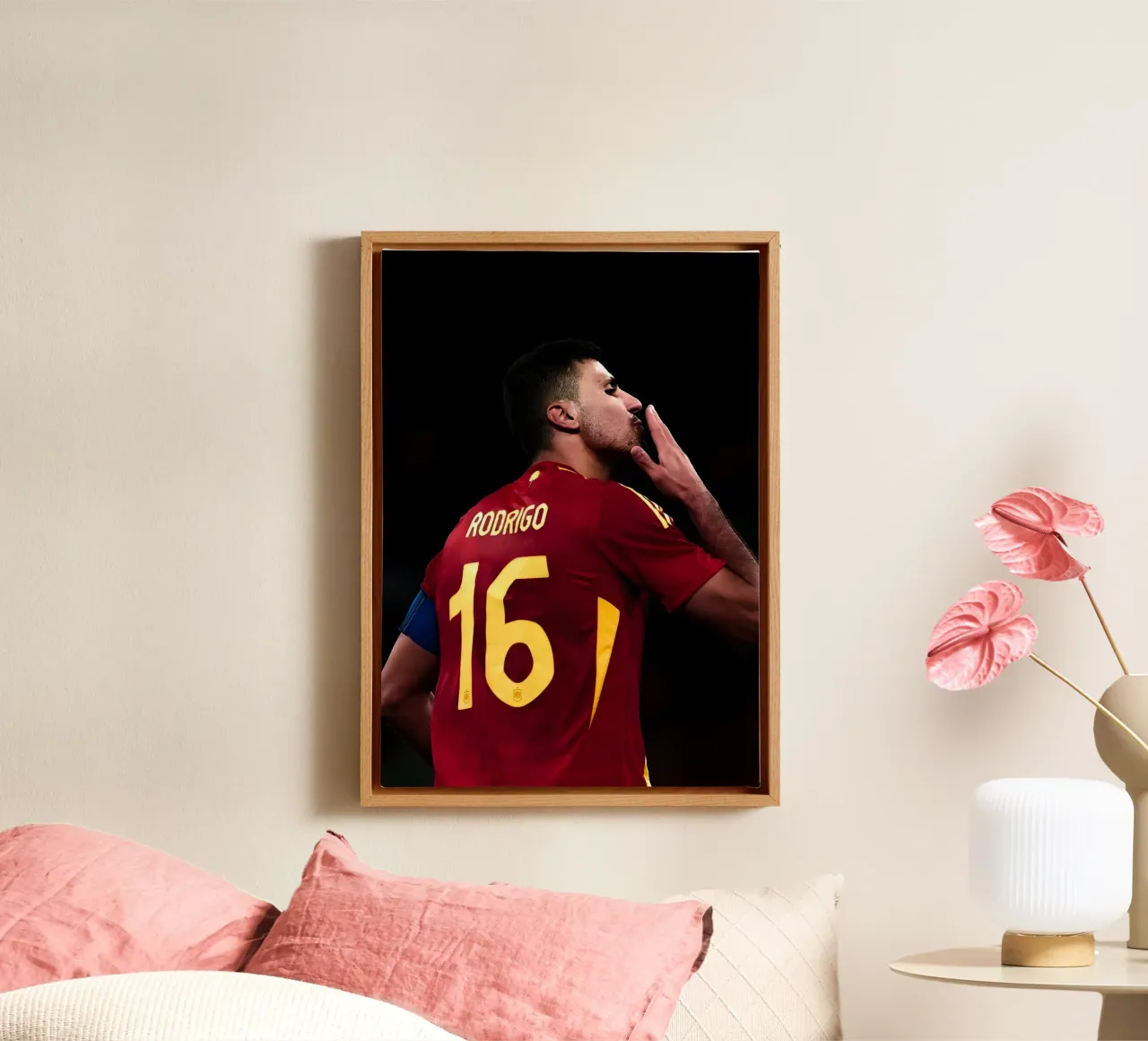 Rodrigo tela con Cornice a cassetta da Low poly art