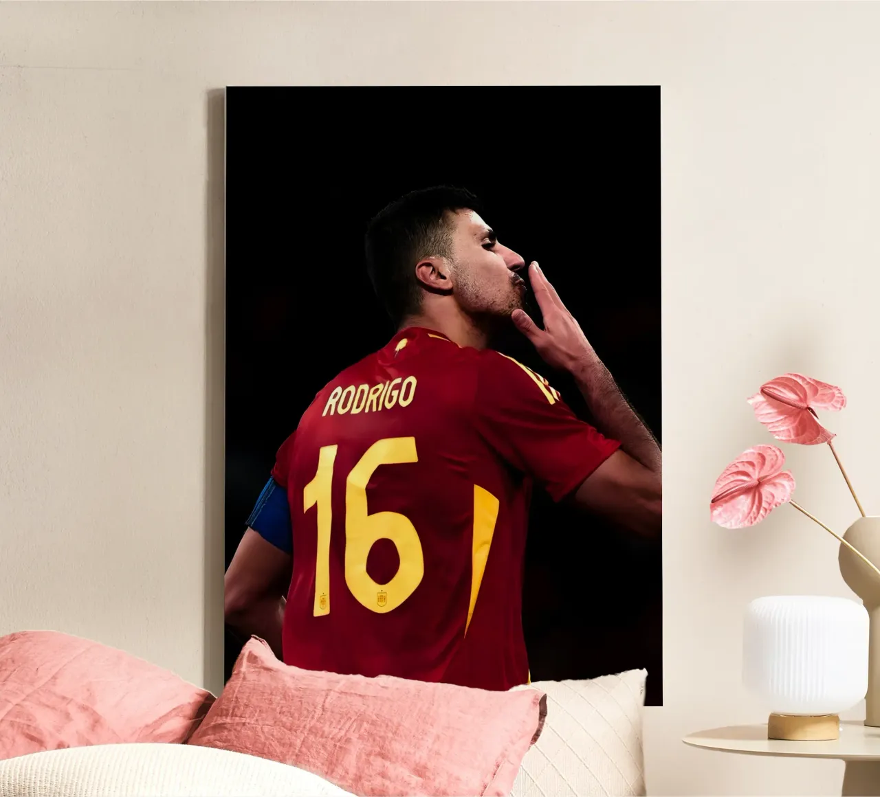 Rodrigo tela con Cornice a cassetta da Low poly art