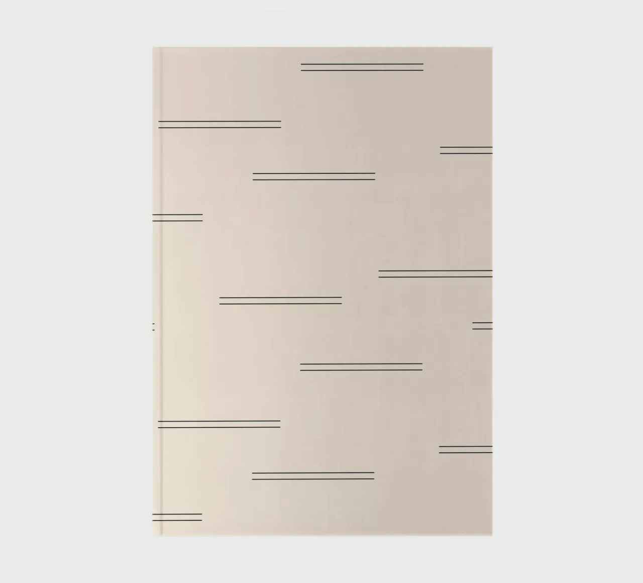 Minimal Abstract Double Lines | Black on Ivory notebook by Beauty in Simplicity