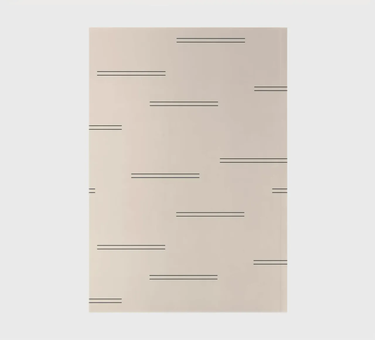 Minimal Abstract Double Lines | Black on Ivory notebook by Beauty in Simplicity