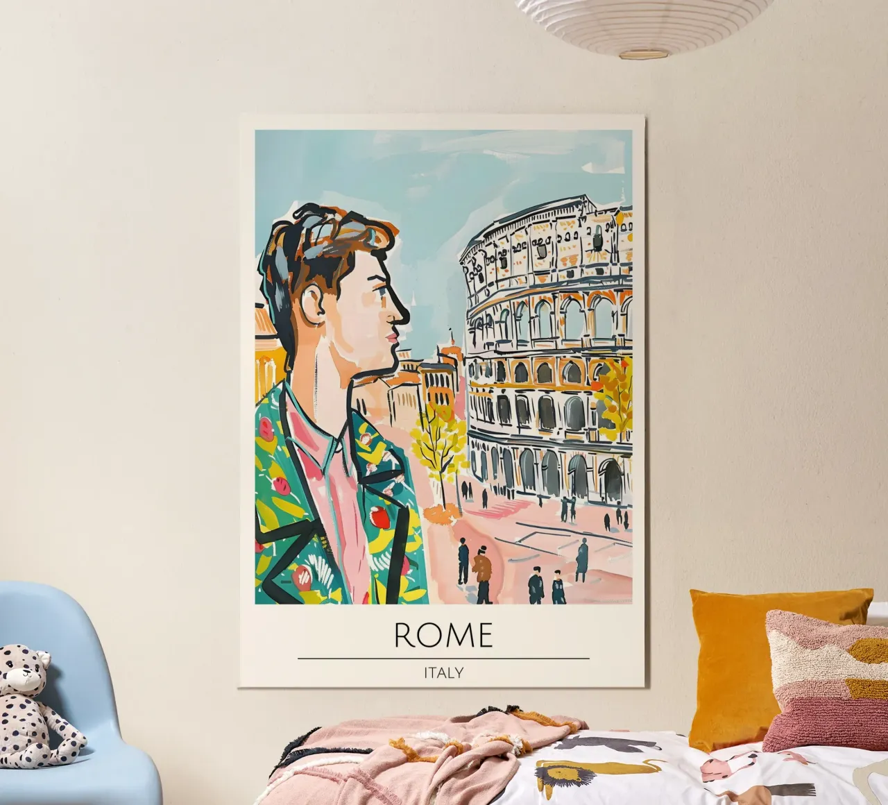 Roma Colosseo Moda Pop Art Poster di viaggio poster da homdeco