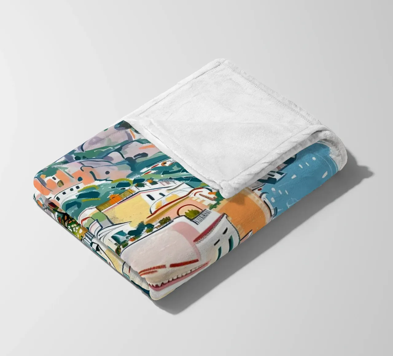 Amalfiküste Zitrone Pop Art Reiseposter Fleecedecke von homdeco