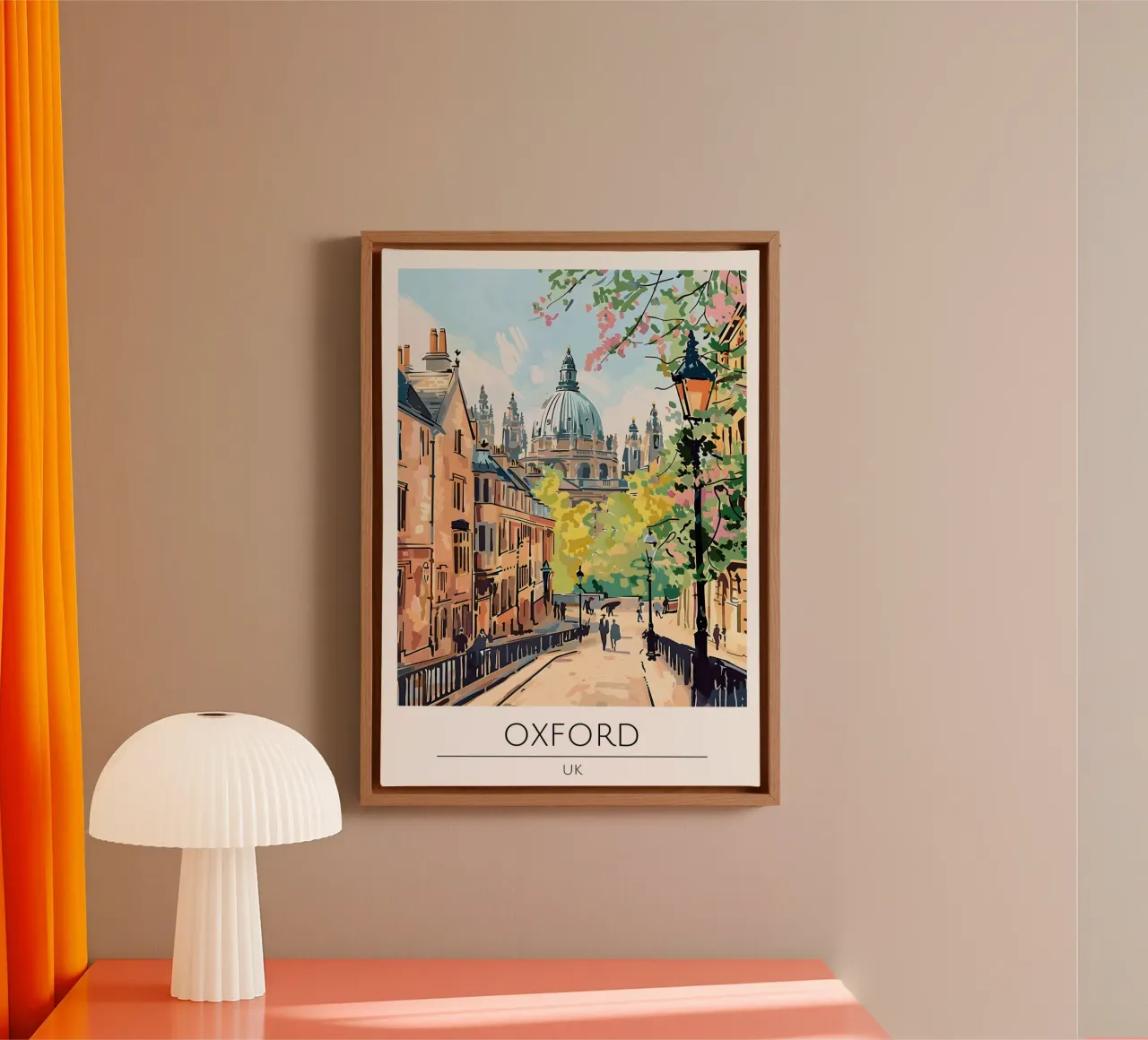 Oxford Universiteit Pop Art Poster canvas met Baklijst van homdeco