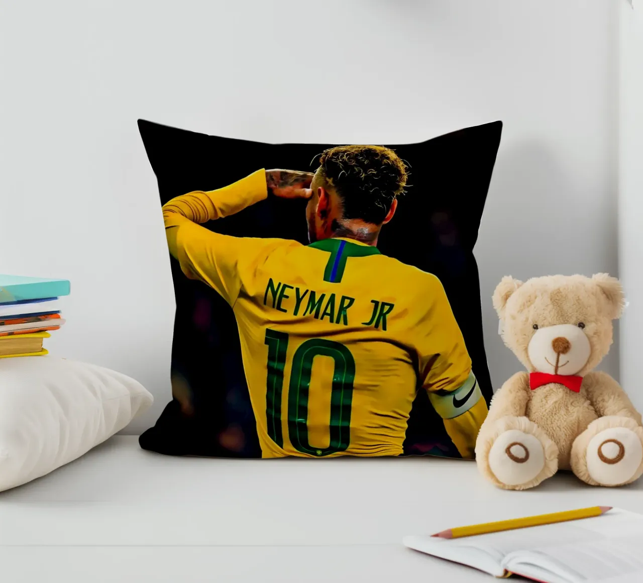 Neymar Jr cuscino da Low poly art