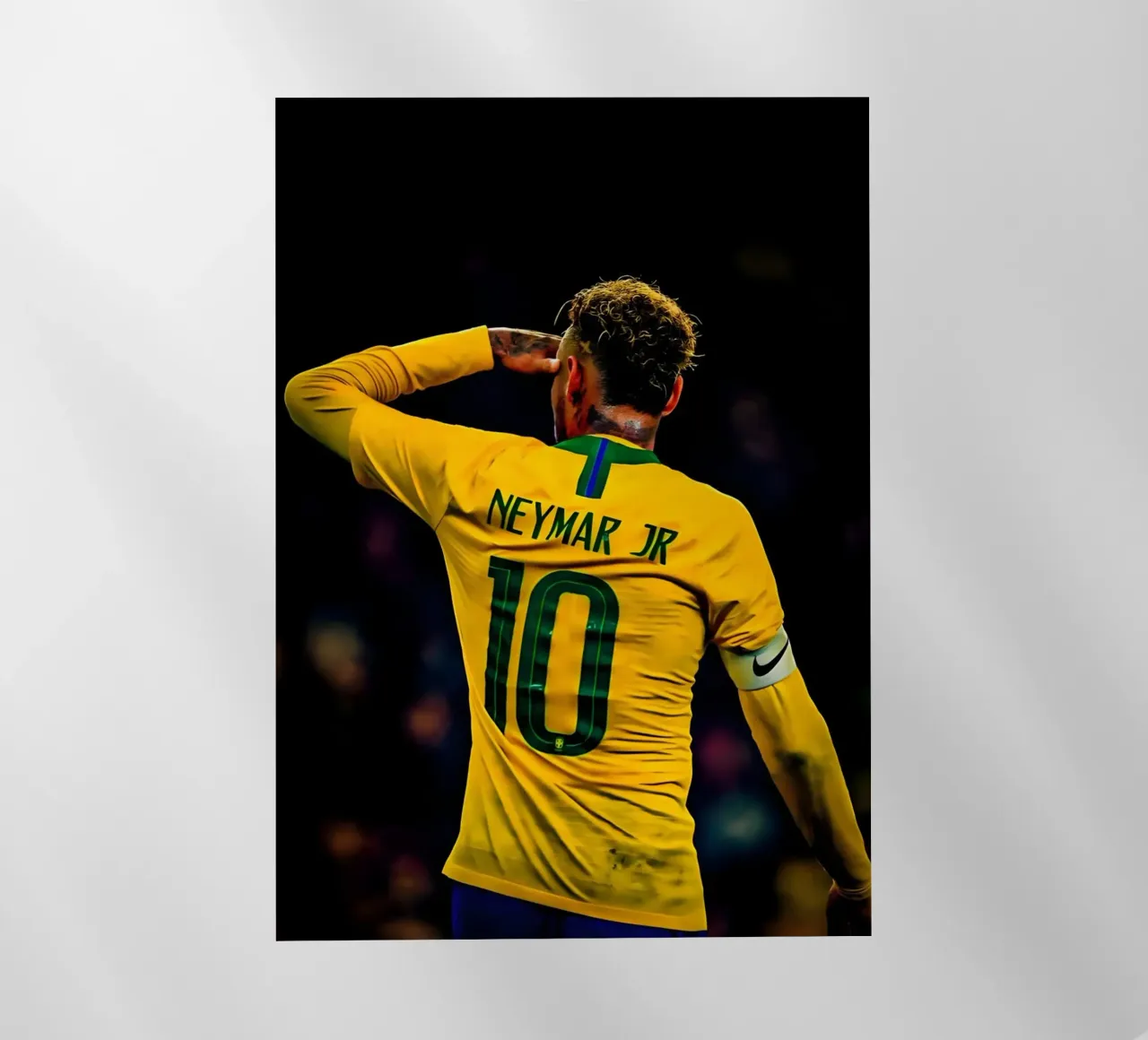 Neymar Jr pellicola backlit da Low poly art