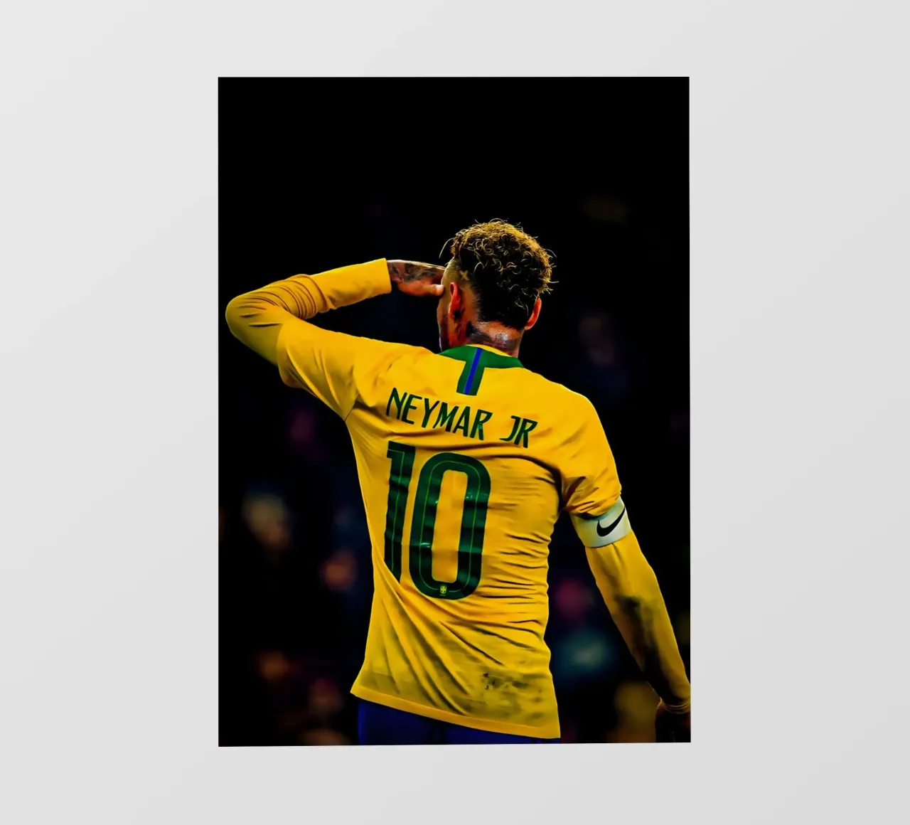 Neymar Jr pellicola backlit da Low poly art