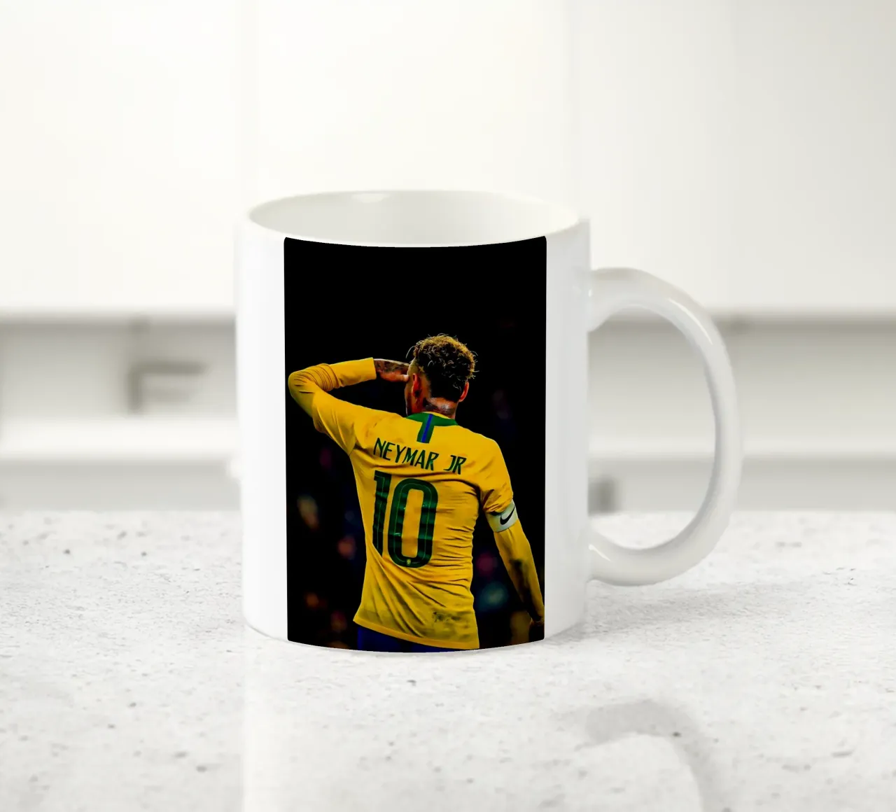 Neymar Jr tazza in ceramica da Low poly art