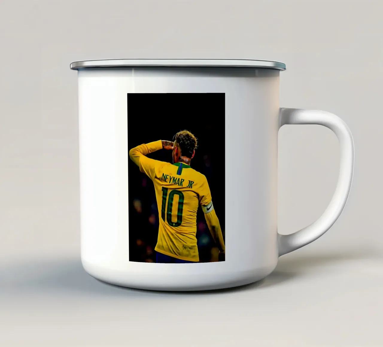 Neymar Jr tazza in smalto da Low poly art