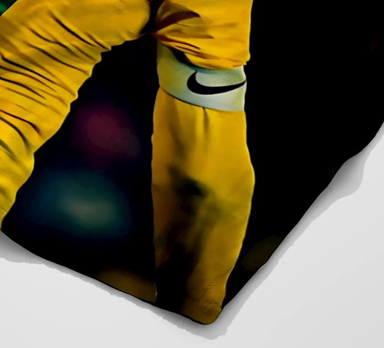 Neymar Jr fleece blanket by Low poly art