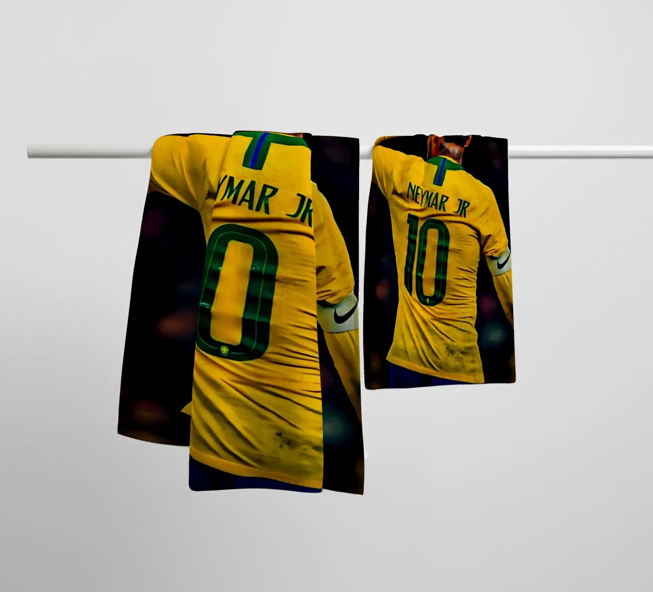 Neymar Jr towel by Low poly art