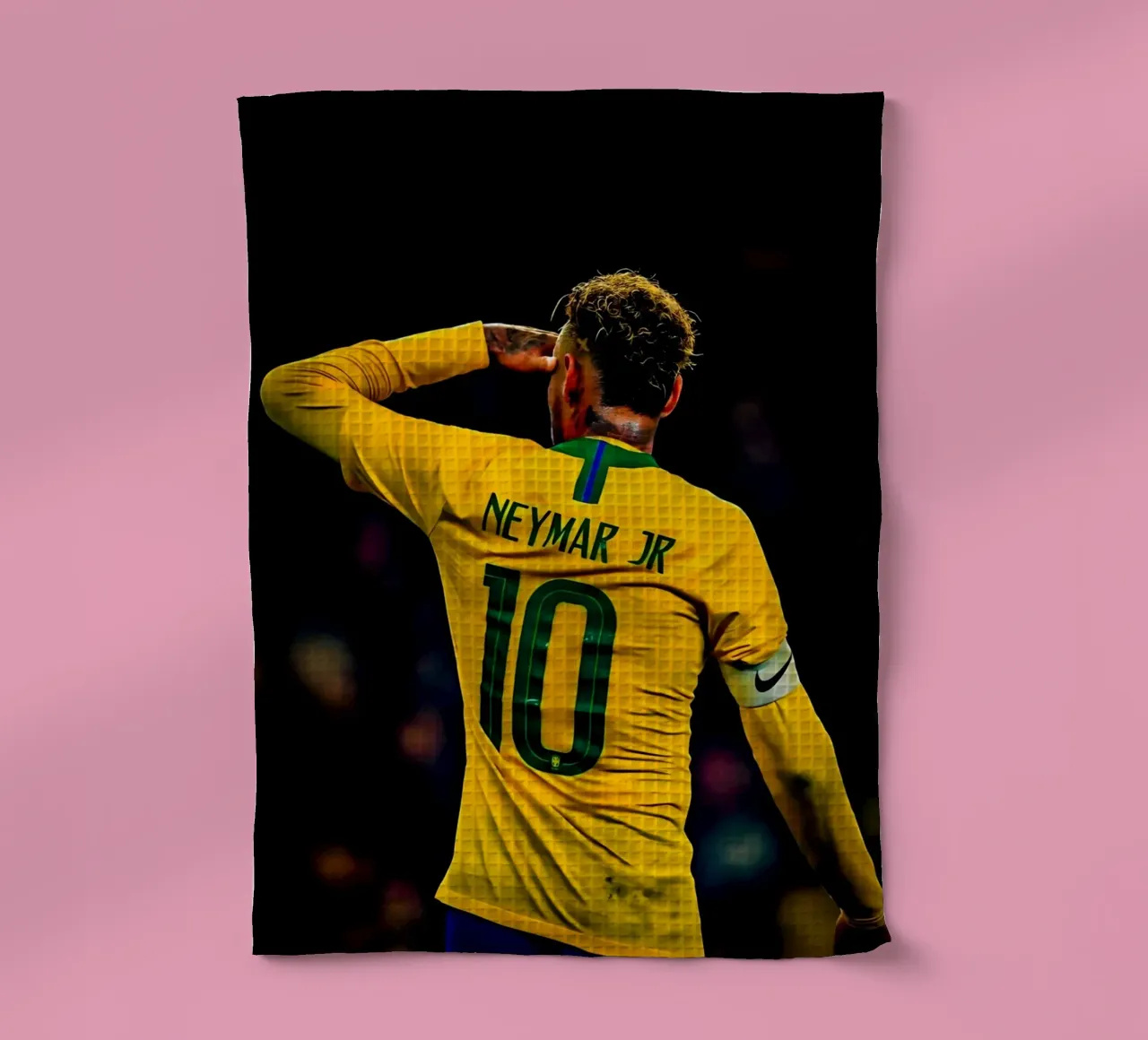 Neymar Jr tea towel by Low poly art