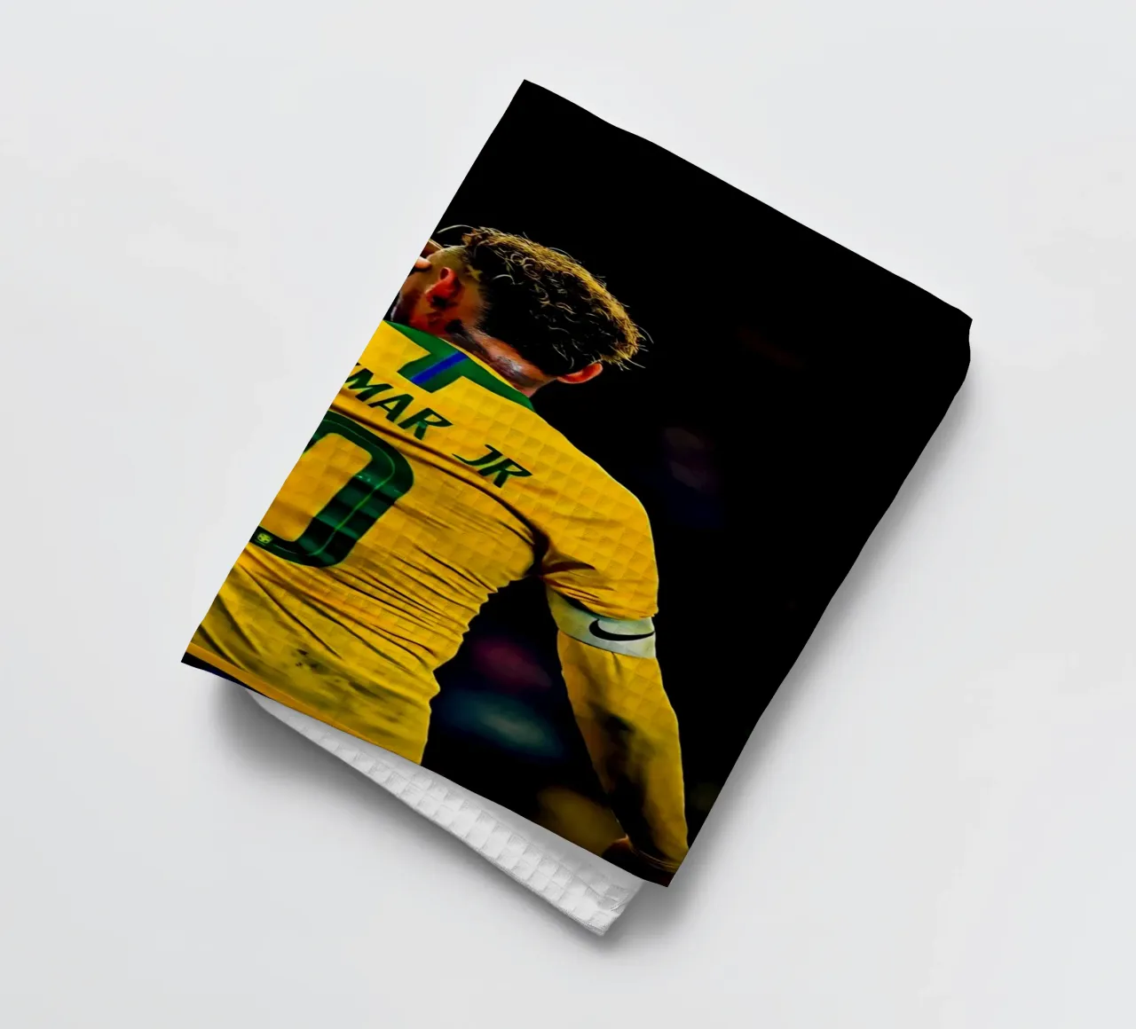 Neymar Jr tea towel by Low poly art
