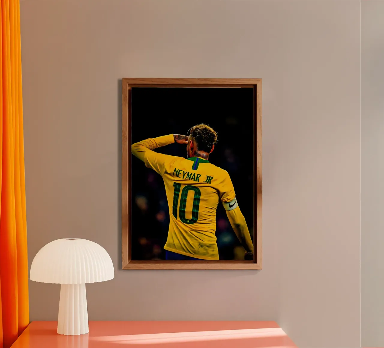 Neymar Jr alluminio dibond da Low poly art