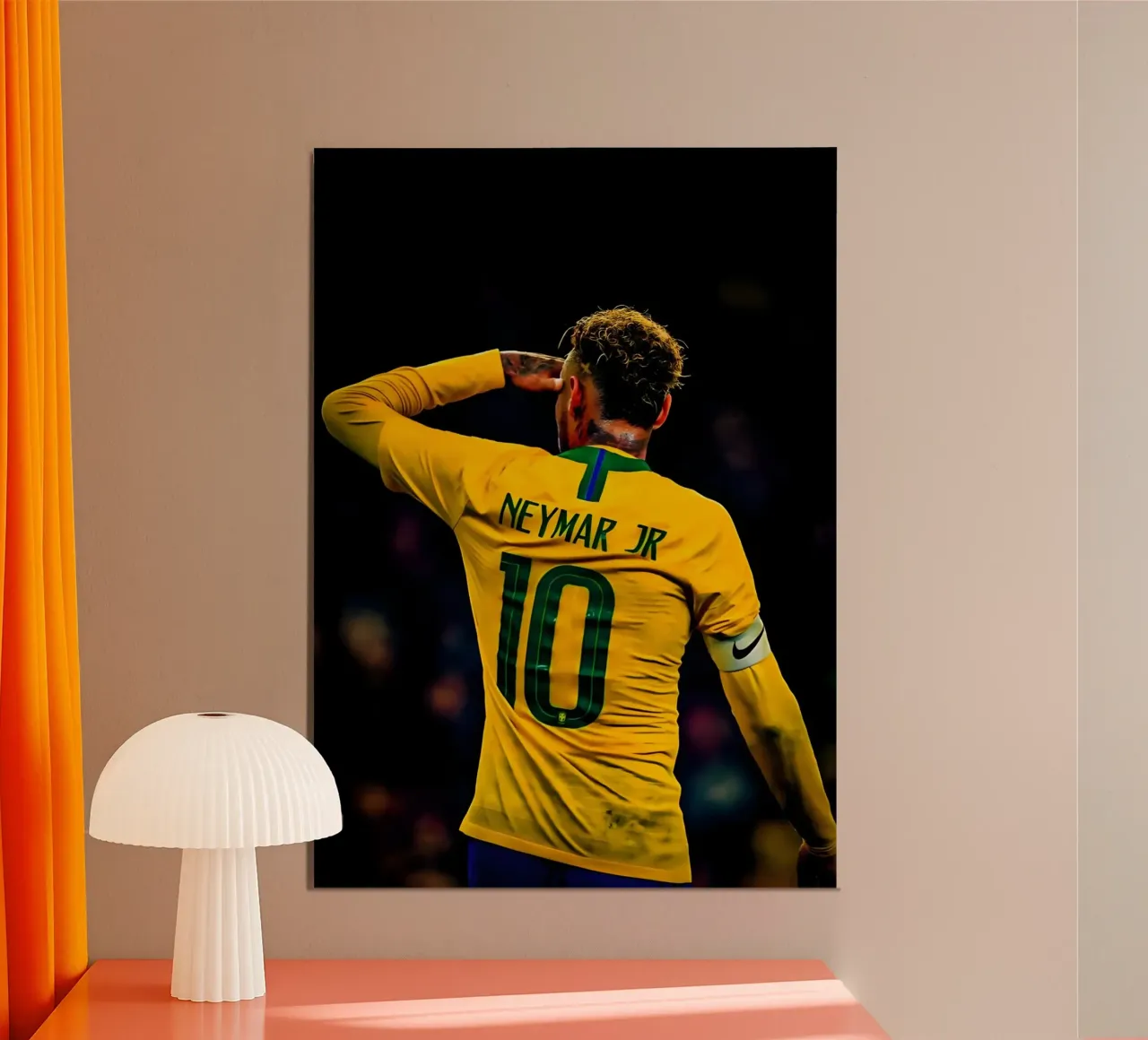 Neymar Jr alluminio dibond da Low poly art