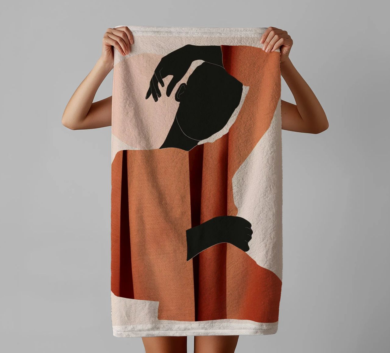 Arte Abstracto Minimal Girl 5 toalla de baño de ThingDesign