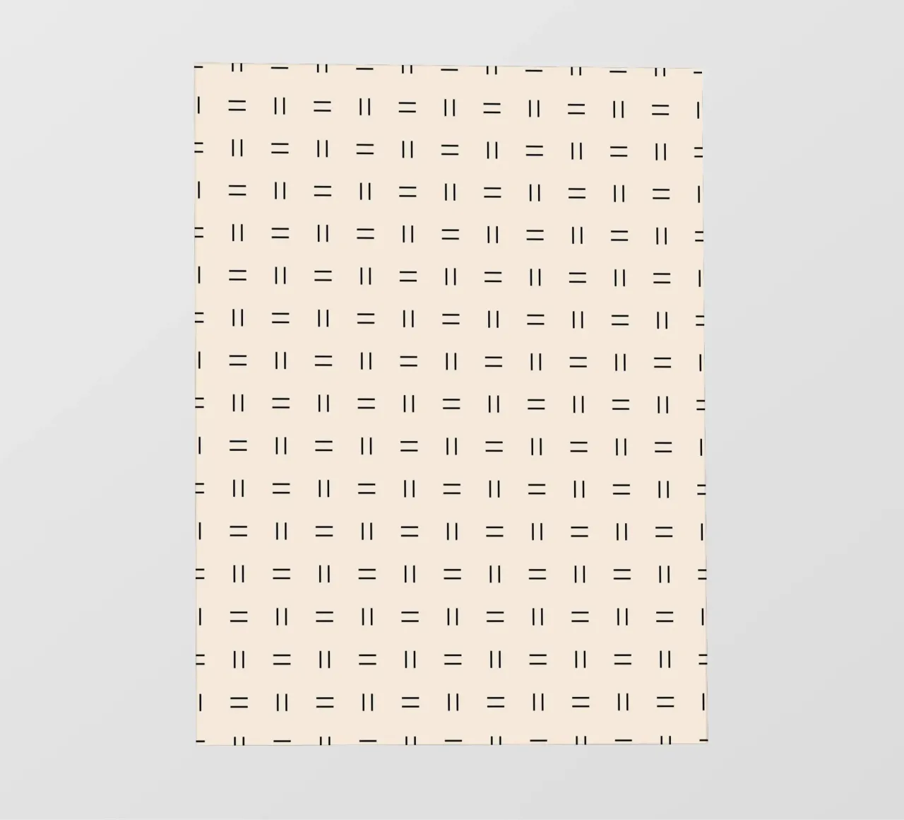 Linee doppie minimal-scandinave | Nero su avorio telo in pvc da Beauty in Simplicity