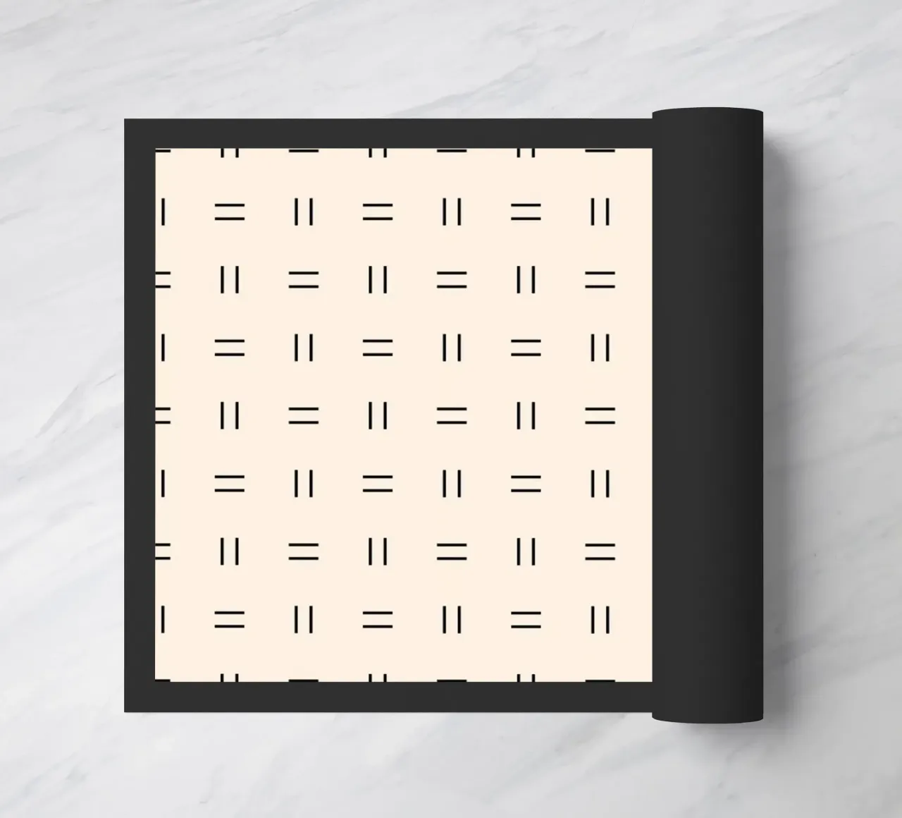 Linee doppie minimal-scandinave | Nero su avorio zerbino da Beauty in Simplicity