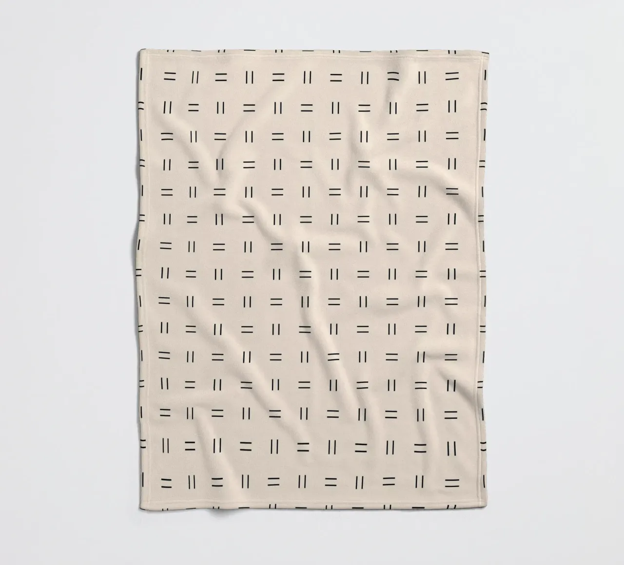 Linee doppie minimal-scandinave | Nero su avorio coperta in pile da Beauty in Simplicity