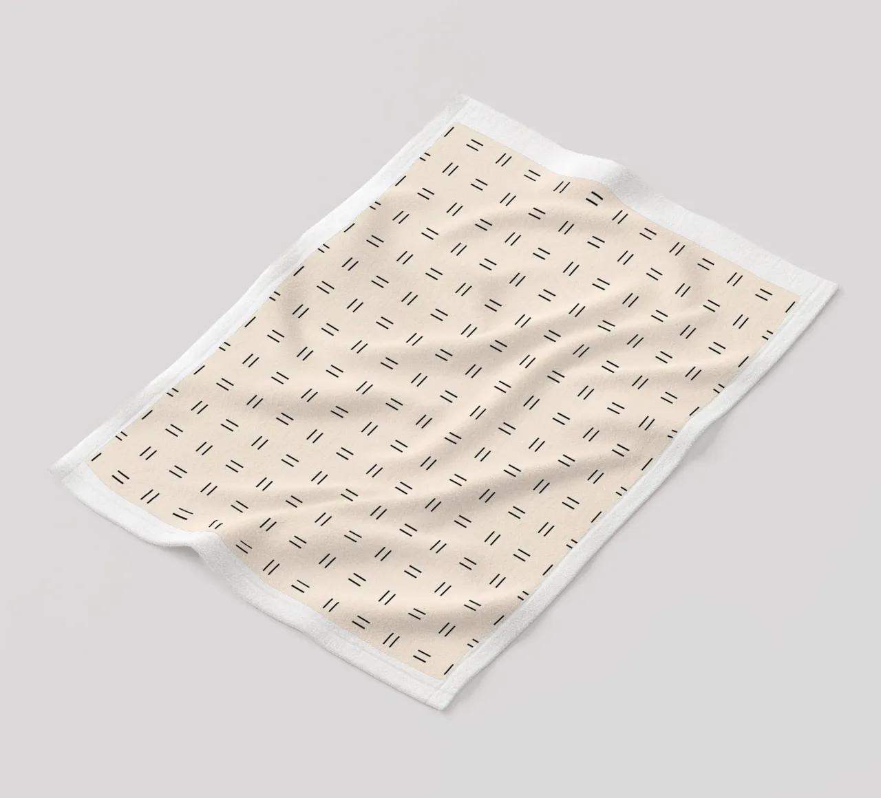 Linee doppie minimal-scandinave | Nero su avorio coperta in pile da Beauty in Simplicity