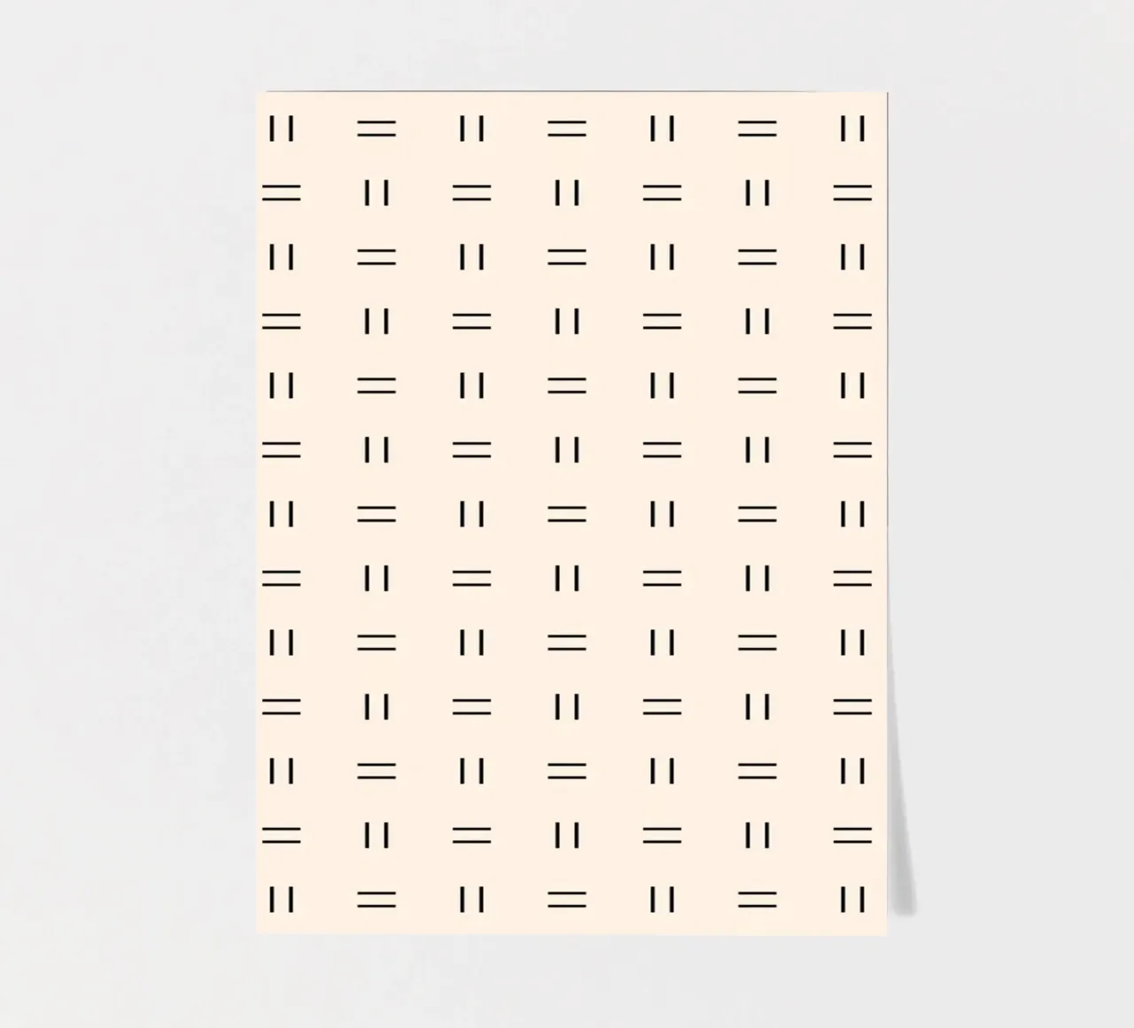 Minimal Scandi Double Lines | Black on Ivory sticker sheet by Beauty in Simplicity