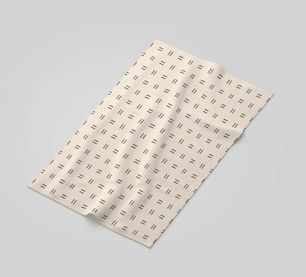 Linee doppie minimal-scandinave | Nero su avorio telo mare da Beauty in Simplicity