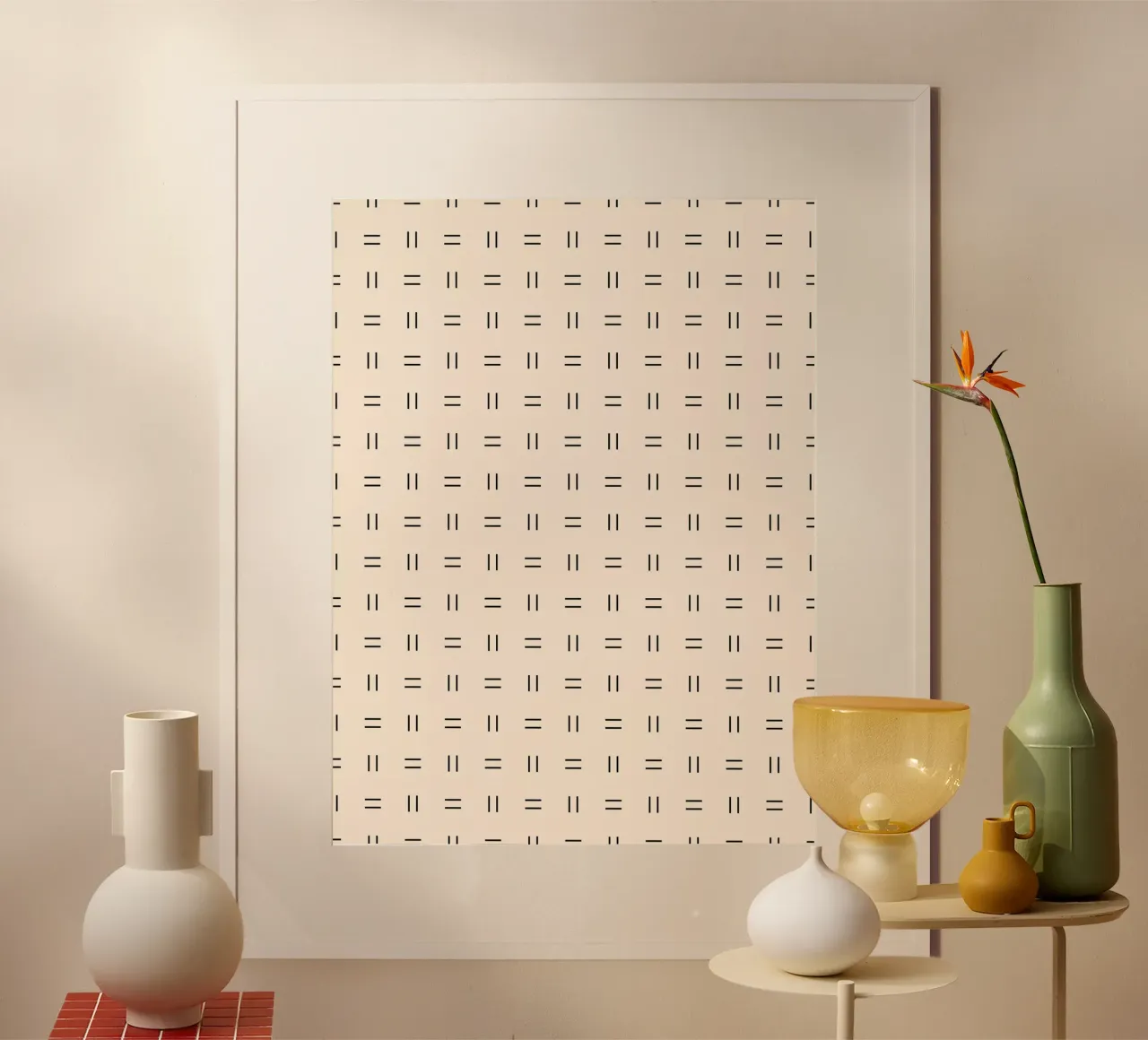 Linee doppie minimal-scandinave | Nero su avorio carta hahnemühle da Beauty in Simplicity