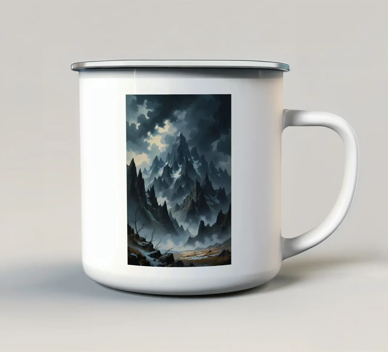 Cime eteree del Regno d'Ombra tazza in smalto da Artistic-shop
