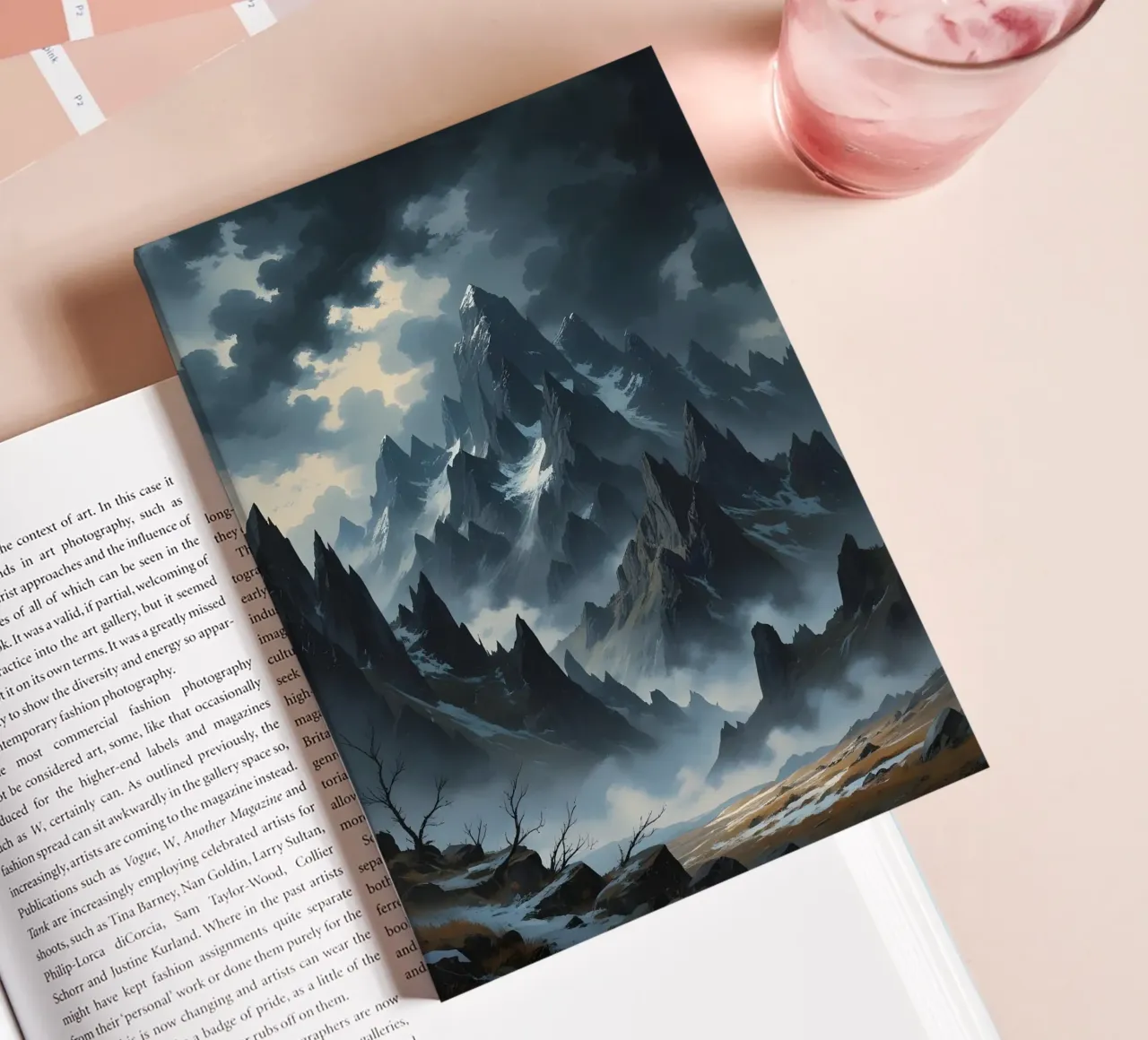 Ethereal Peaks of the Shadowed Realm notebook by Artistic-shop