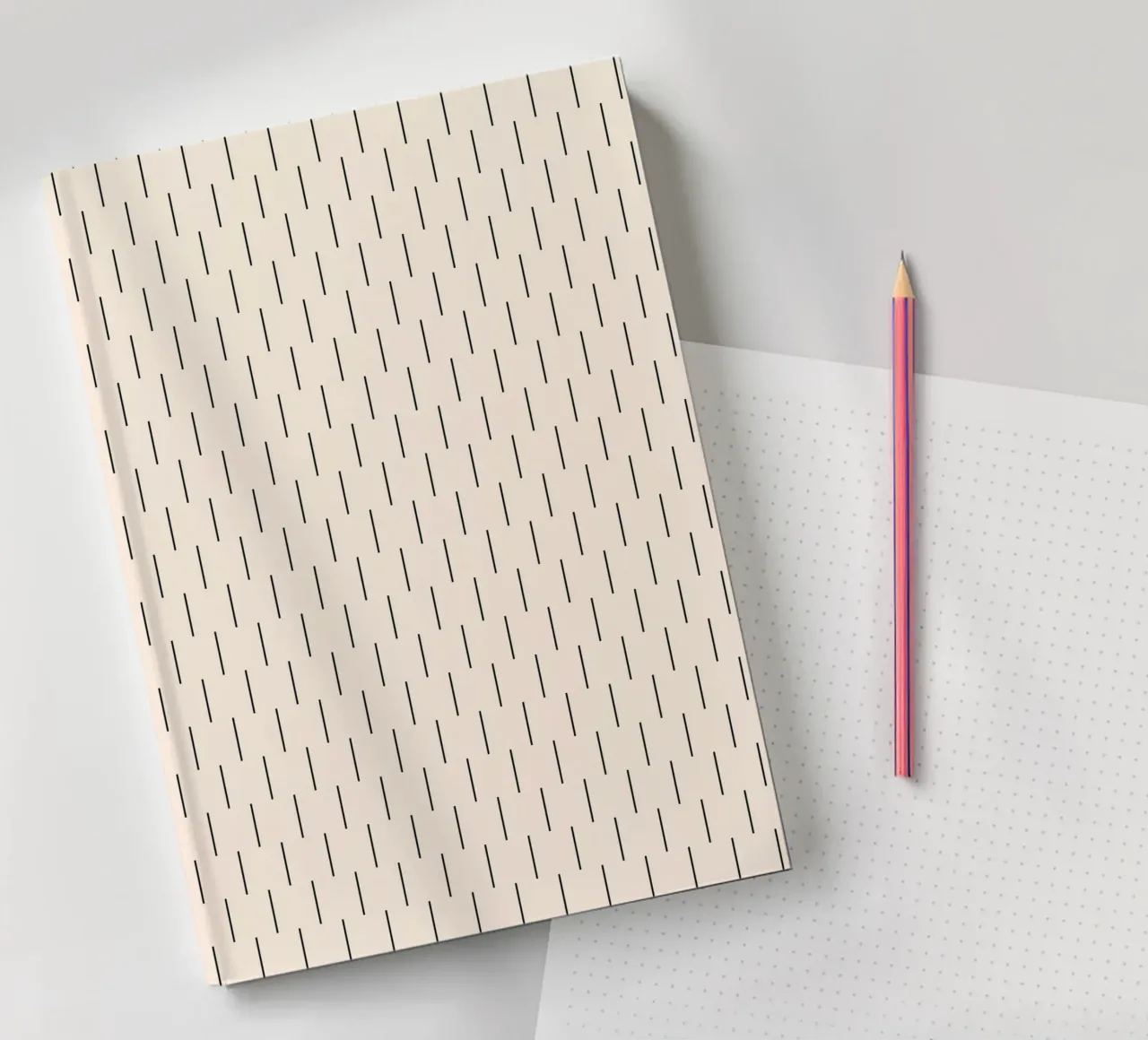Minimal Scandinavian Chic Lines | Black on Ivory notebook by Beauty in Simplicity