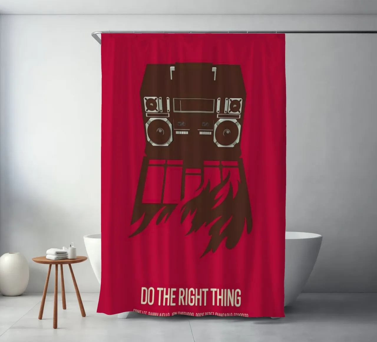 Do The Right Thing tenda da doccia da Bruno Morphet