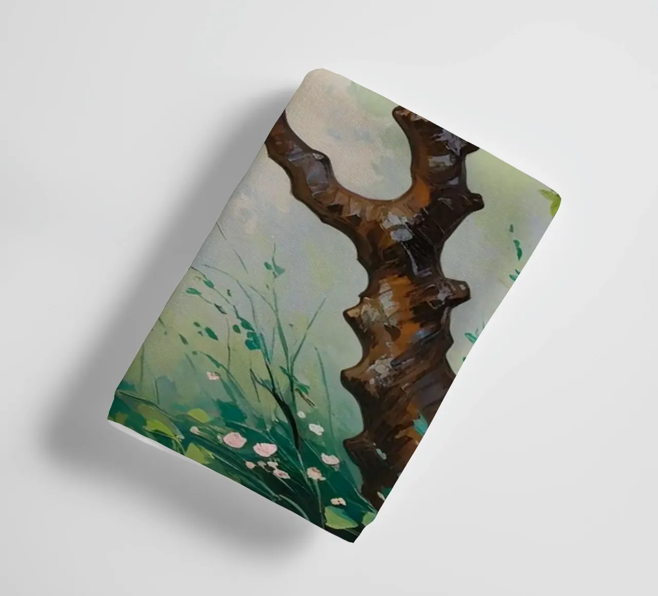 Serenità in fiore: Un vibrante dipinto a olio di un albero di ciliegio asciugamano da bagno da Artistic-shop