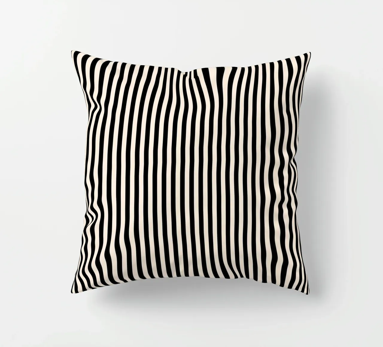 Minimal Basic Bold Stripes 2 | Nero e avorio cuscino da Beauty in Simplicity