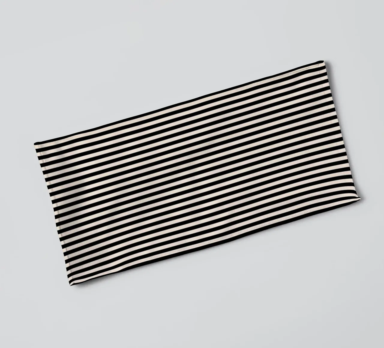 Minimal Basic Bold Stripes 2 | Black and Ivory towel by Beauty in Simplicity