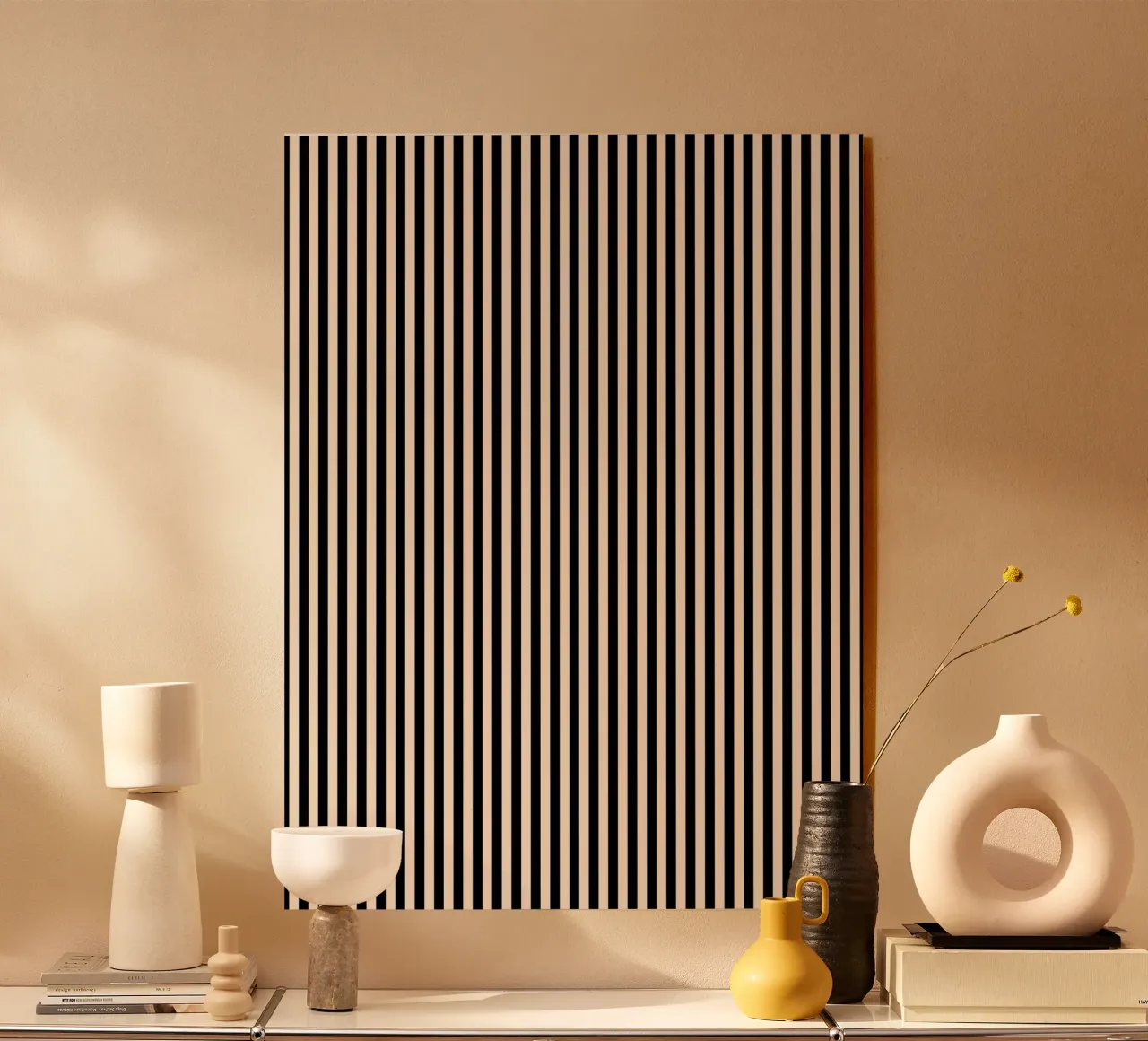 Minimal Basic Bold Stripes 2 | Nero e avorio plexiglass da Beauty in Simplicity
