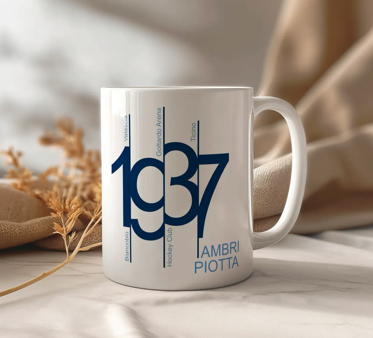 1937 Ambri-Piotta tazza in ceramica da HCAP Fanshop